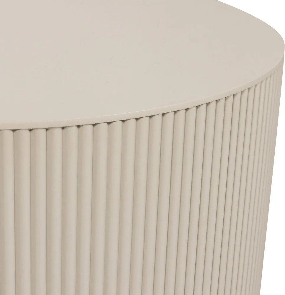 Бежова кръгла масичка за кафе ø 60 cm Sanne - WOOOD