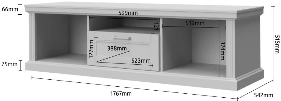 TV шкаф Tahoma 2D1S-anthracite