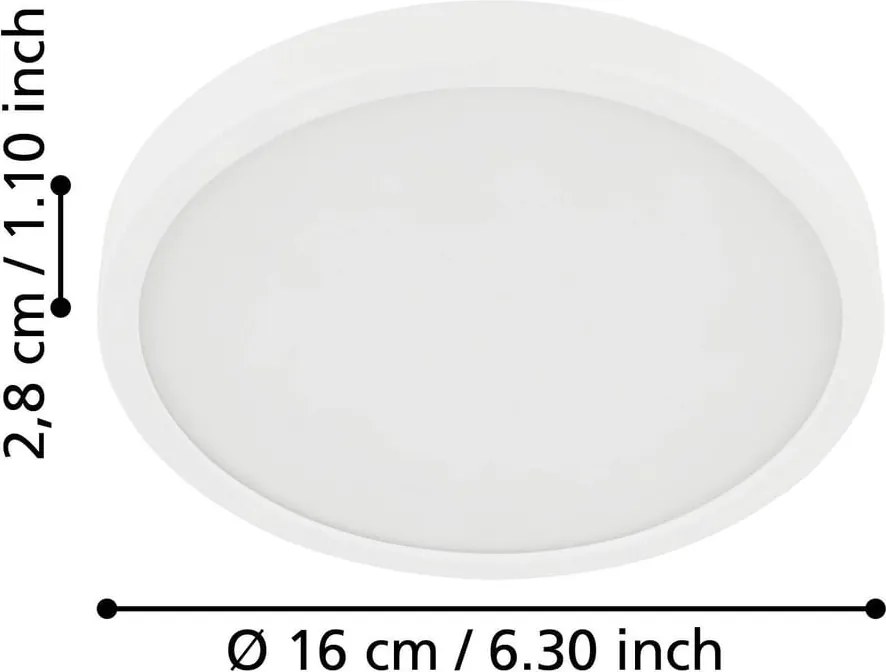 Бяло LED осветително тяло за таван FUEVA 5 – EGLO