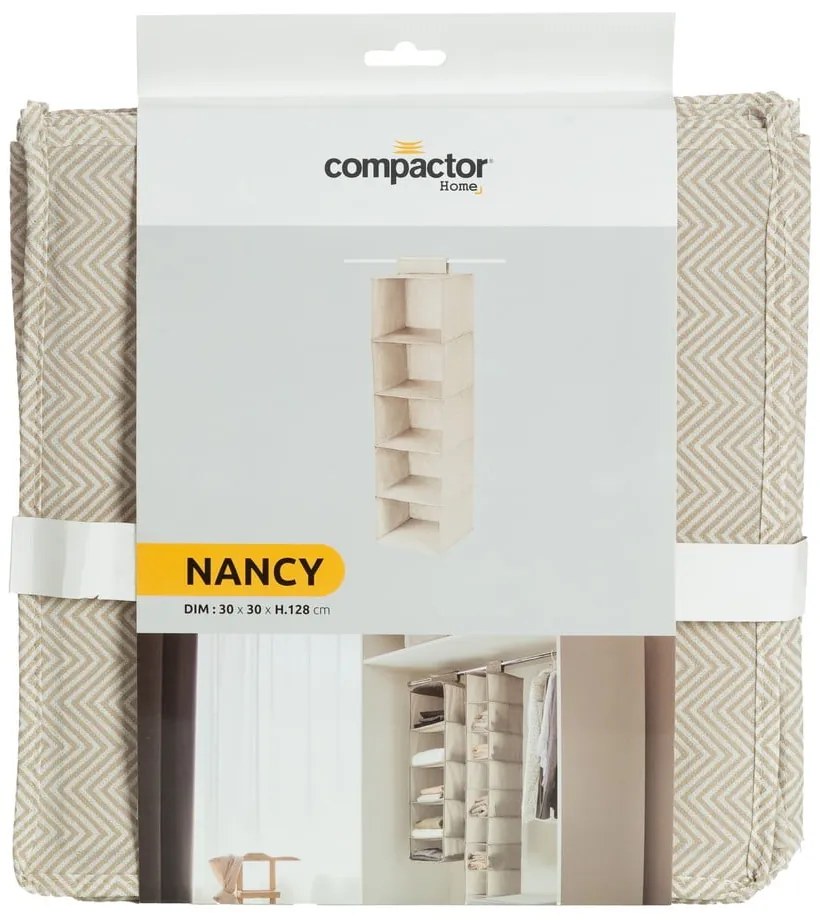 Висящ текстилен органайзер за гардероб Nancy - Compactor