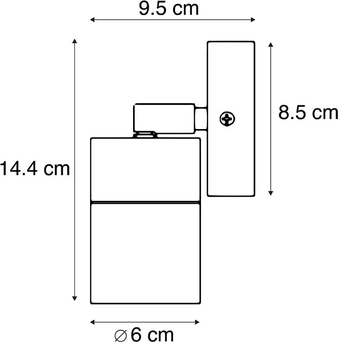 Интелигентна външна стенна лампа черна IP44 вкл. WiFi GU10 - Solo