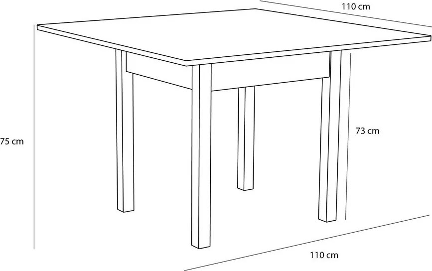 Трапезна маса от декор от дъб 110x110 cm Geo – Hübsch