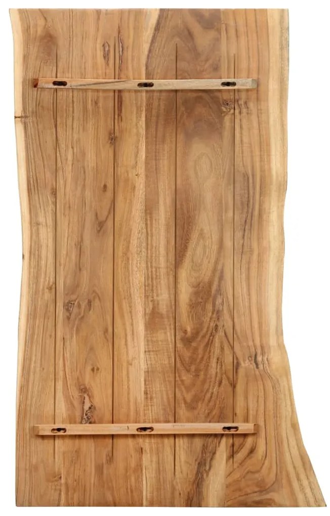 286331 vidaXL Плот за маса, акациево дърво масив, 100x(50-60)x2,5 cм