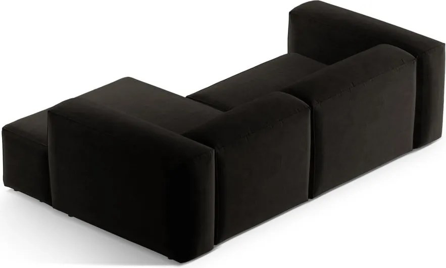 Черен ъглов диван (десен ъгъл) Bergamo – Cosmopolitan Design