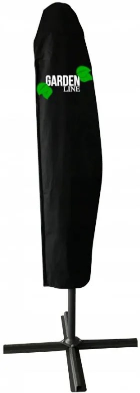 Сив градински чадър с LED осветление 3 x 4 м