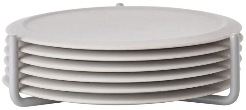 Светлосиви силиконови подложки в комплект от 6 броя с поставка Singles - Zone