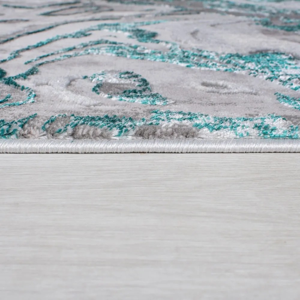 Сив/тюркоаз килим 240x340 cm Marbled – Flair Rugs