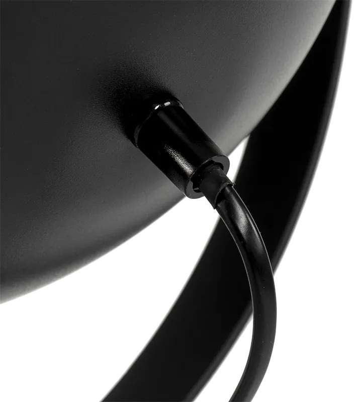 Настолна лампа черна със злато 63,3 см триножник регулируема - Magnax