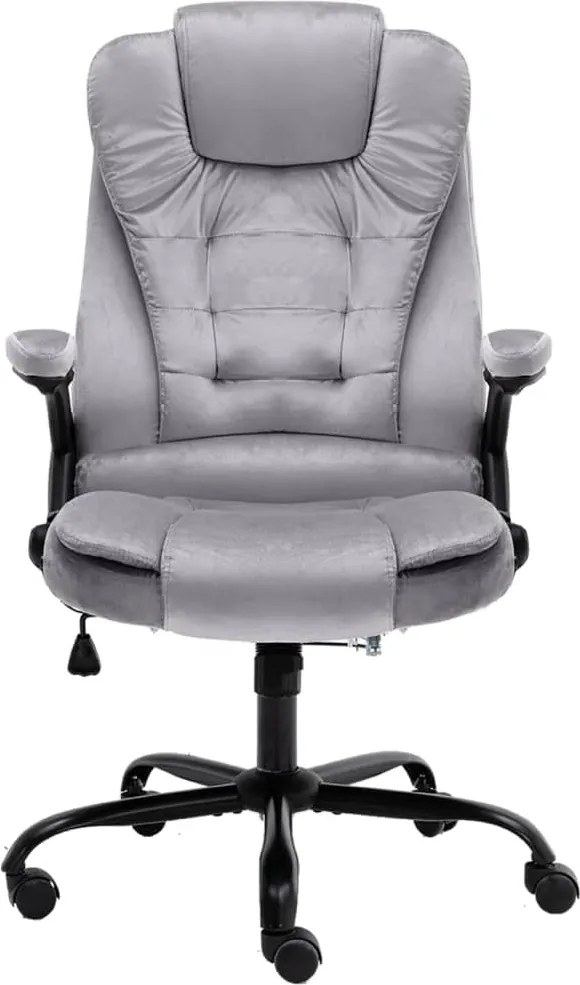 20570 vidaXL Офис стол, светлосив, кадифе