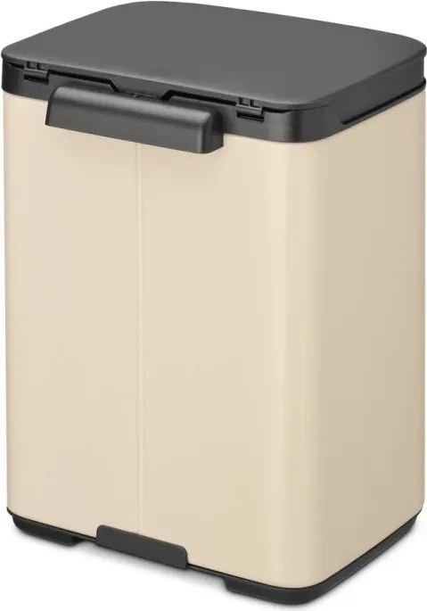 Кош за боклук Brabantia Bo Small 1008865, 4 л, Плавно и безшумно отваряне, Противоплъзгаща основа, Бежов