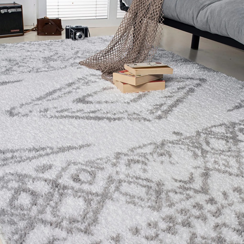 Килим за антре (80 x 300) Puffy 7759 Бял
Сив