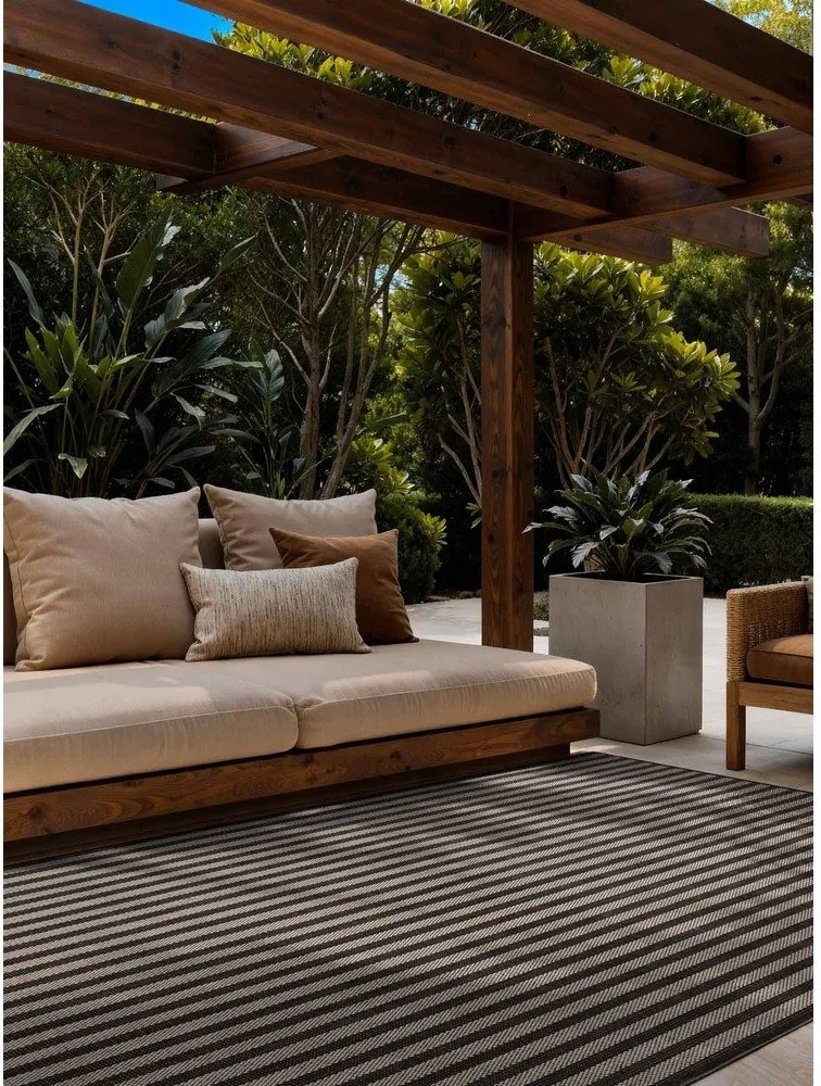 Черен/кремав килим за открито и закрито 160x230 cm Haringey Linley – Ted Baker