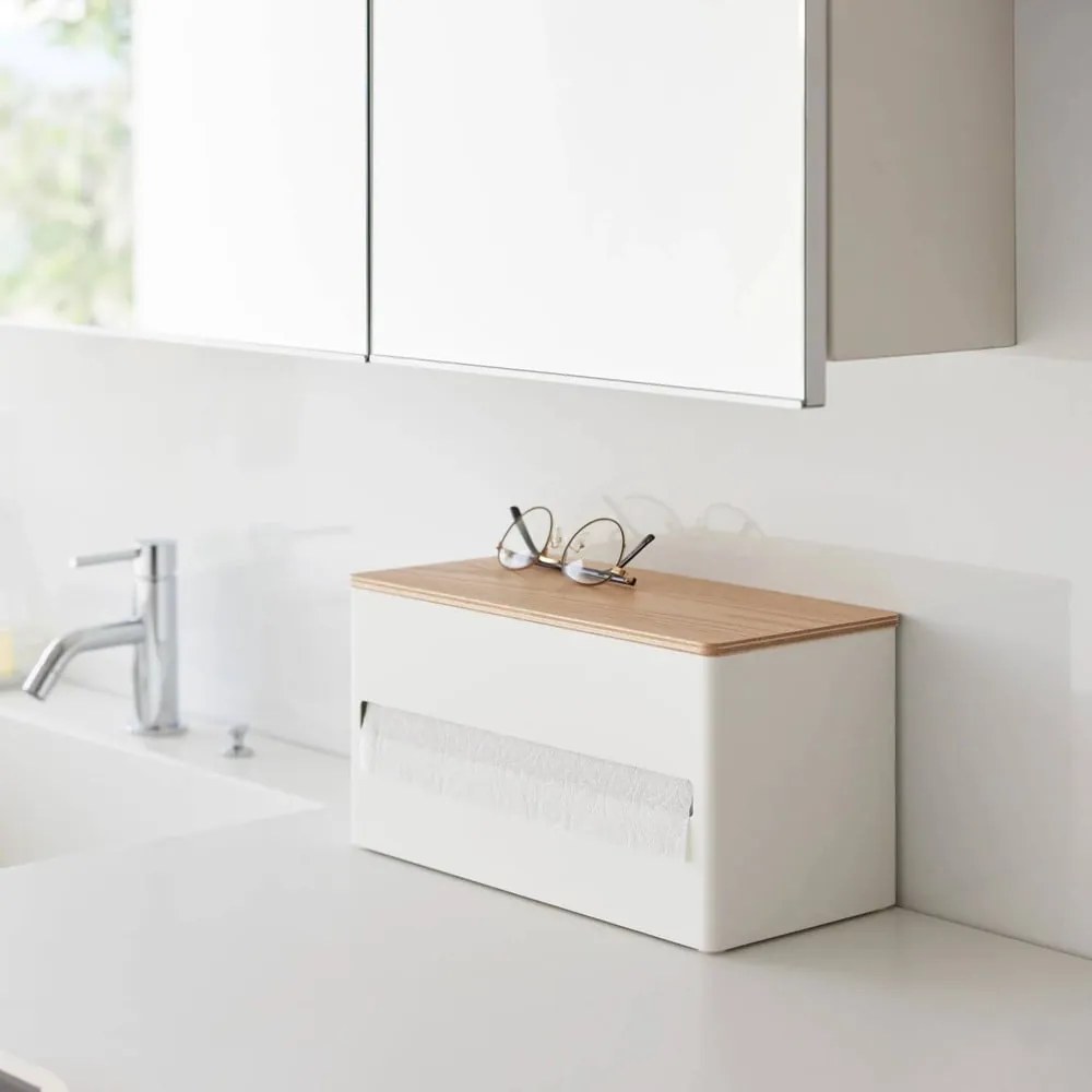 Бяла метална стойка за кухненска хартия Rin – YAMAZAKI