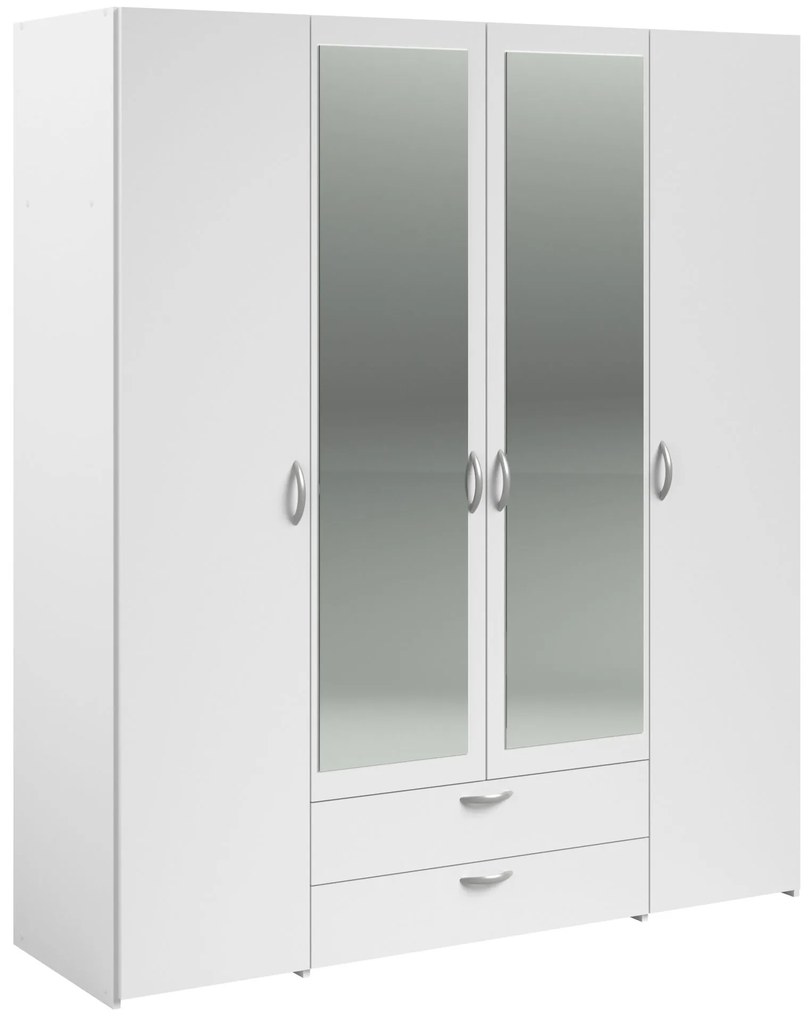 Гардероб Dorm 4-door с огледало-Leuko