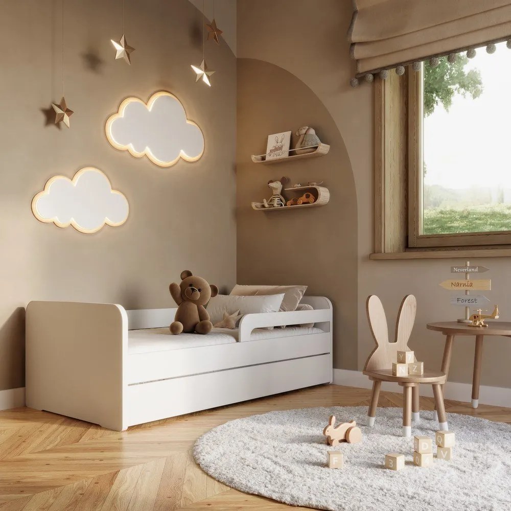 Бяло детско легло с включена подматрачна рамка 80x160 cm Duuli – ELTAP