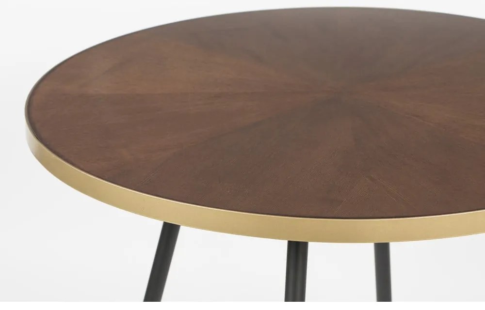 Кръгла маса за хранене с плот от орех ø 91 cm Denise - White Label