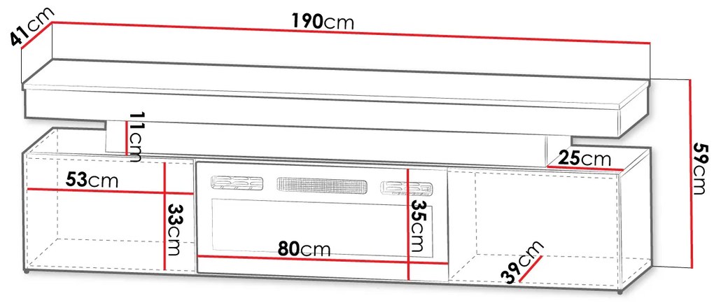 TV шкаф Glossa 2D 190 plus-Mauro gualistero