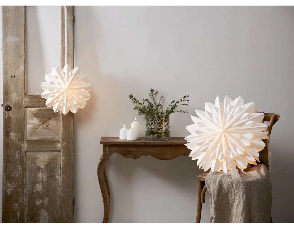 Бяла коледна украса , ø 60 cm Clipp - Star Trading