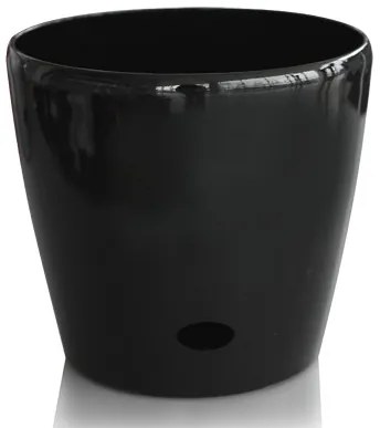 Саксия кръгла 28 х 26см - Черна