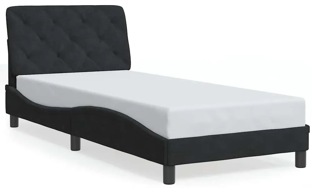 3207895 vidaXL Рамка за легло без матрак, черна, 90x190 см, кадифе