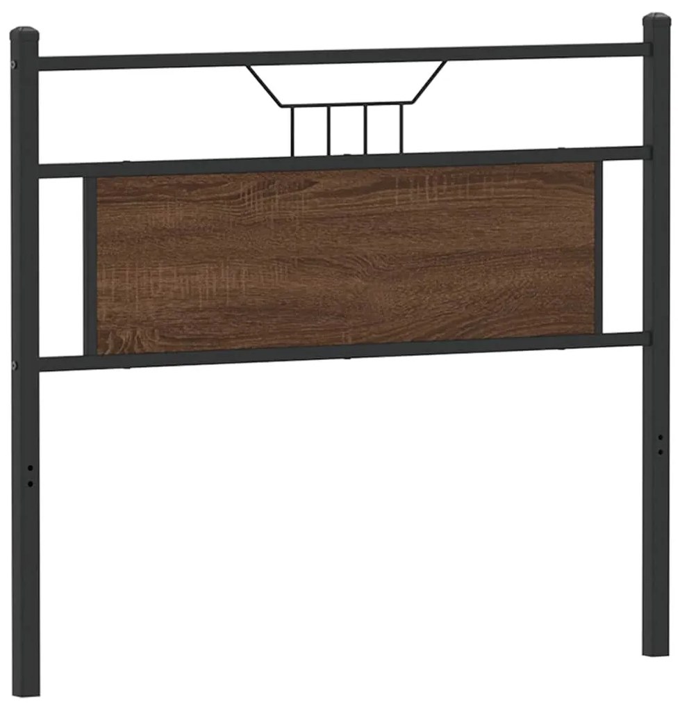 4106870 vidaXL Резервна табла за легло Кафяв дъб 100 cm Изработена дървесина и стомана