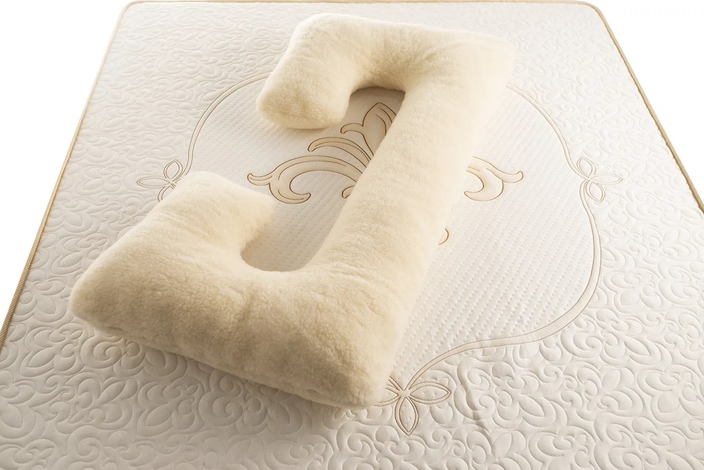 Възглавница за бременни с вълнен калъф и пълнеж Medico Wool Double