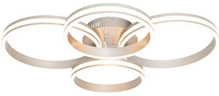 Таванна лампа от стомана с LED 3-степенна димираща 4-светлина - Navara