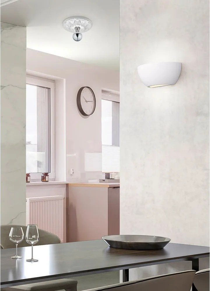 Бяло осветително тяло за таван ø 30 cm Lilly – Trio