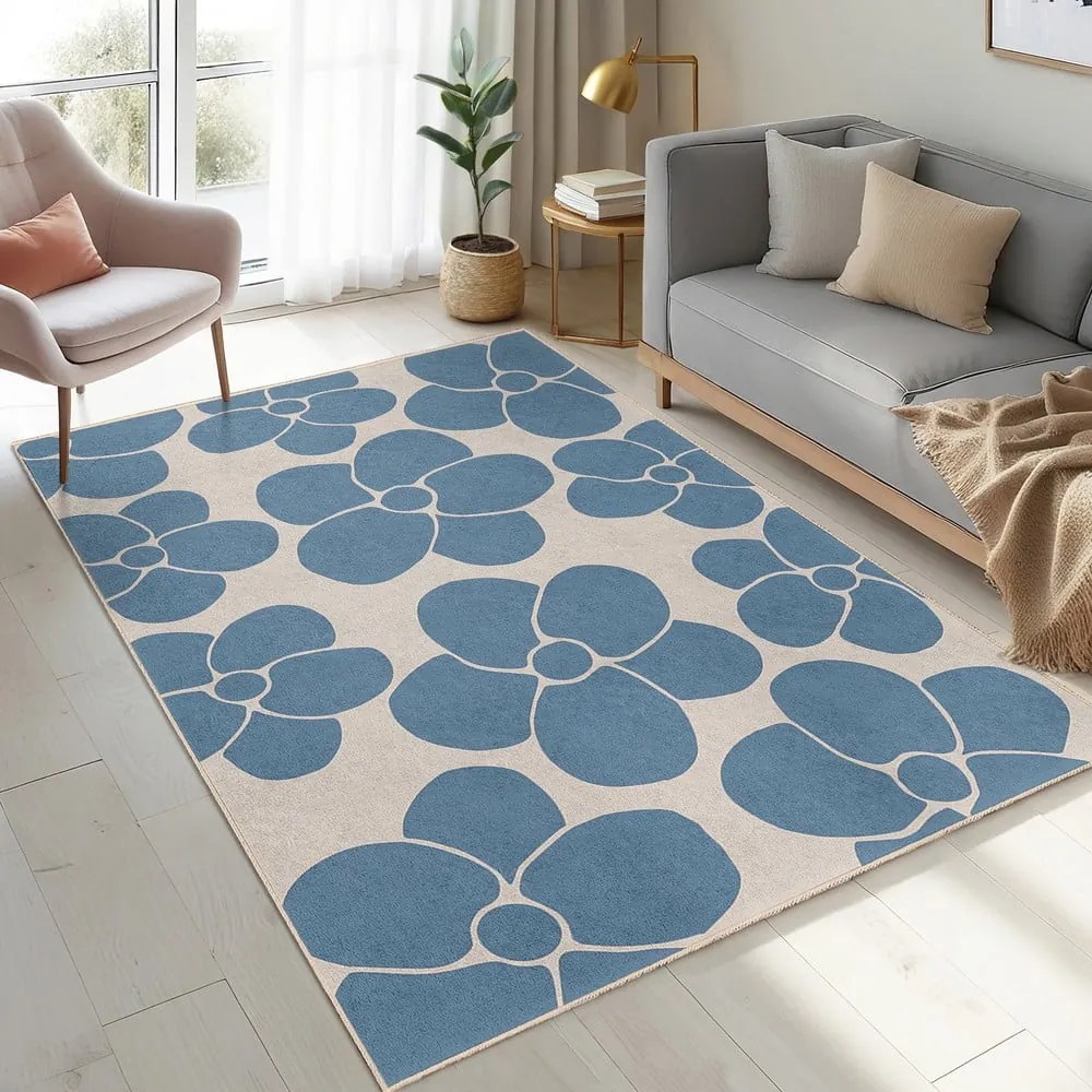 Син килим подходящ за пране 160x230 cm Blue Meadow – Mila Home