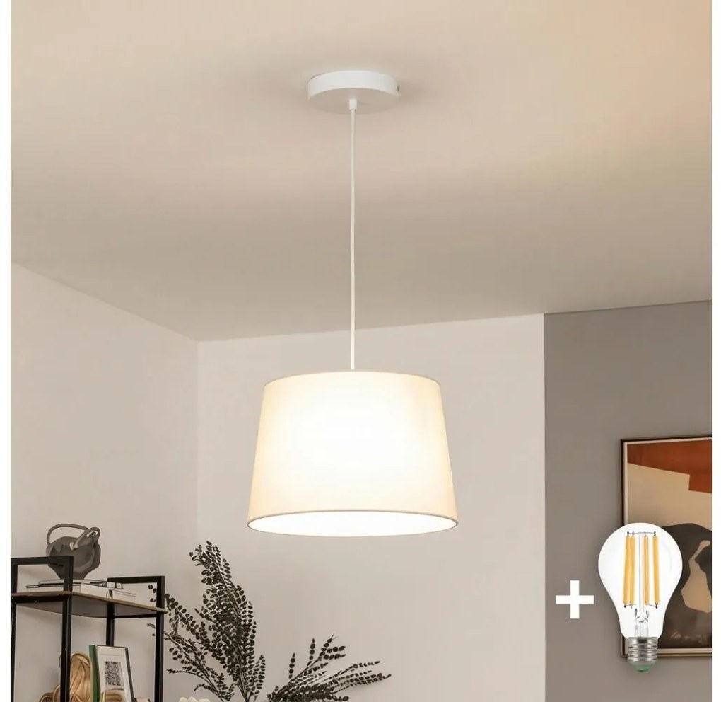 Brilagi - LED полилей на кабел CERIA 1xE27/40W/230V Ø 30 см бежов