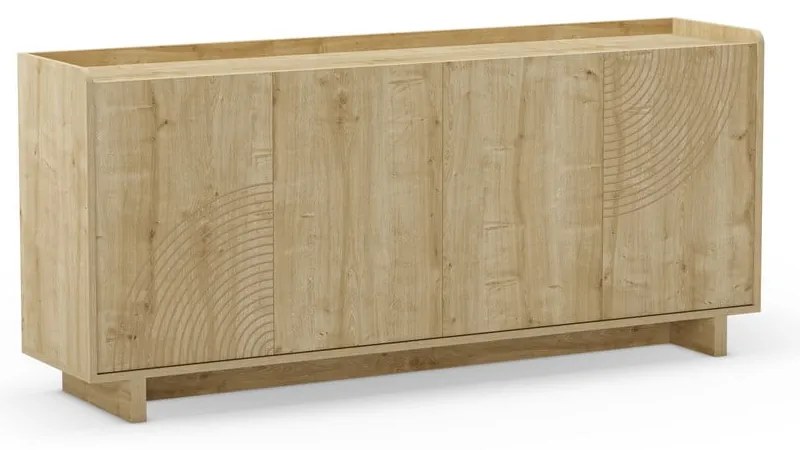 Скрин от дъбов декор в естествен цвят 180x80x40 cm Daira – Marckeric