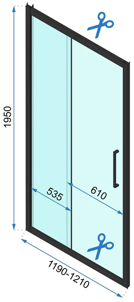 Врати за душ кабини REA Rapid Slide 120 Chrom