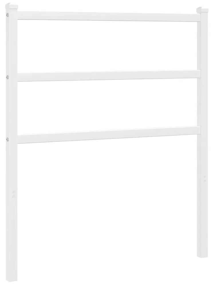 355441 vidaXL Метална резервна табла за легло, бяла, 80 см