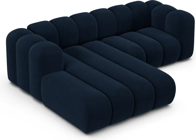 Тъмносин ъглов диван (ляв ъгъл) Lupine – Micadoni Home