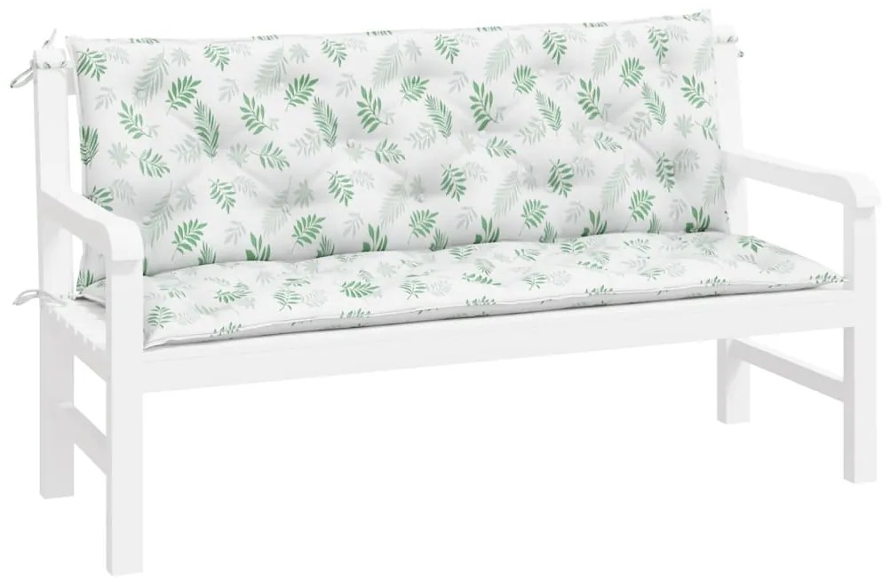 Възглавници за градински пейки 2 бр на листа 150x50x7 см плат Alexandre