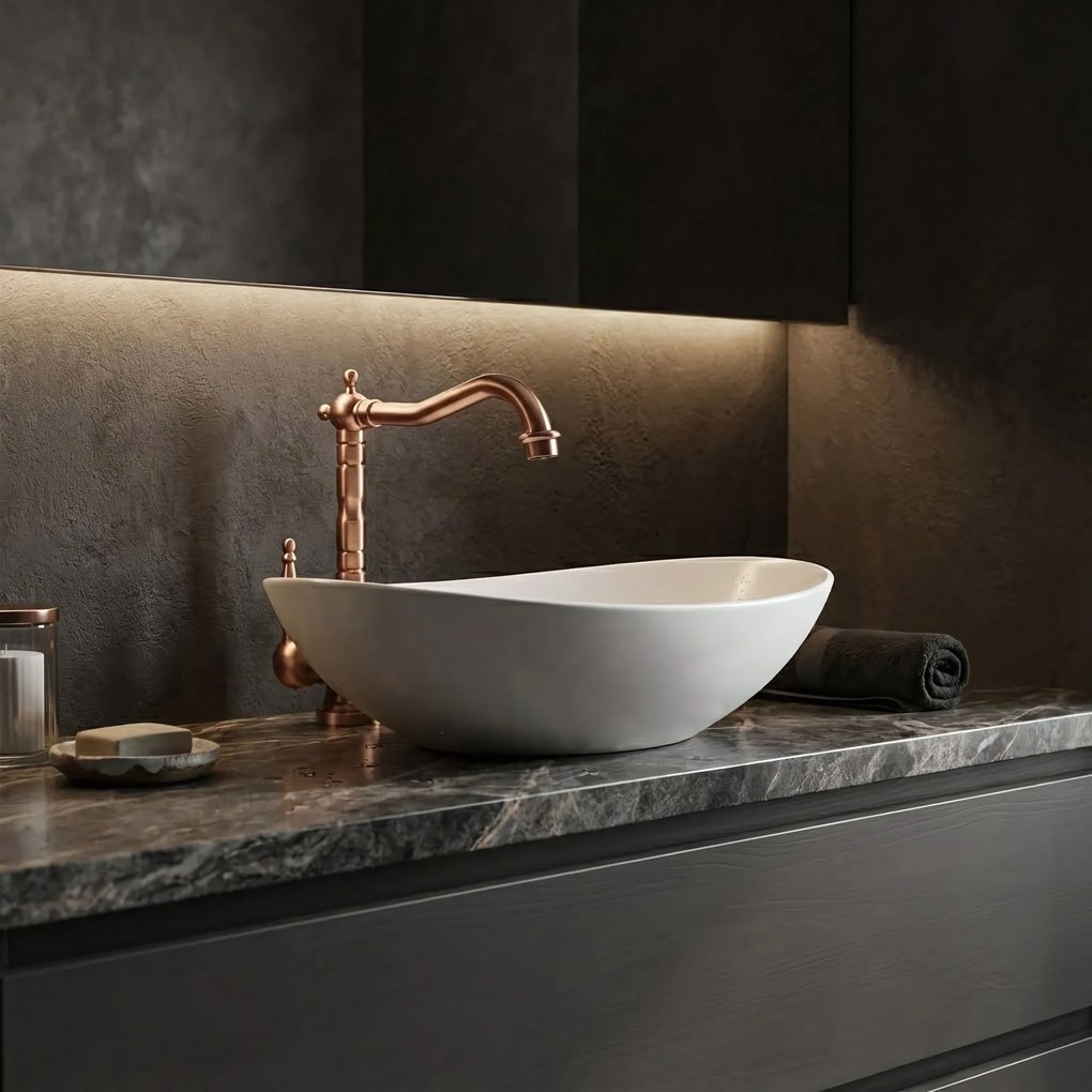 Смесител за мивка Rea Bona Brush Copper High