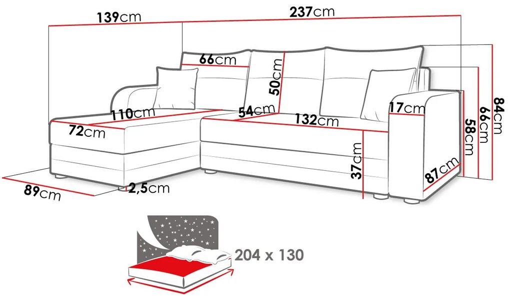 Ъглов диван Hewlet Bis-Prasino Skouro