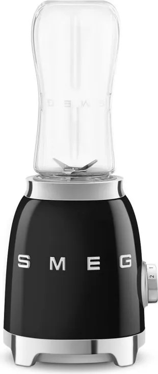 Блендер Smeg PBF01BLEU, 300W, 2x 600 мл, 20000-24000 об/мин, Противоплъзгаща основа, Без BPA, Неръждаема стомана, Черен