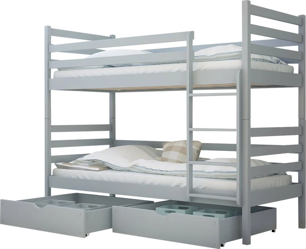 Двуетажно легло Nemo-Сиво-80 x 180