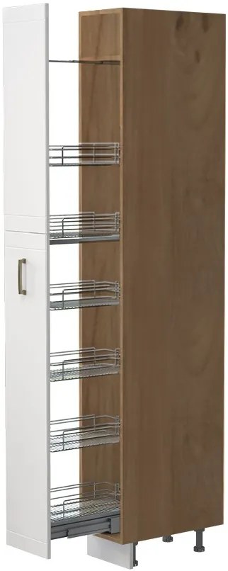 Подов шкаф Висок Tahoma K23-30-1KZ-Oak - White matte