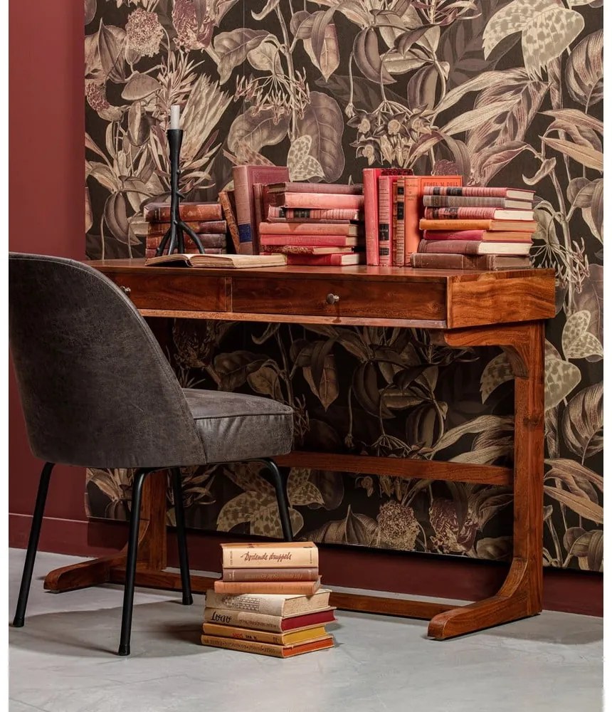 Черни кожени трапезни столове в комплект 2 бр. Vogue – WOOOD