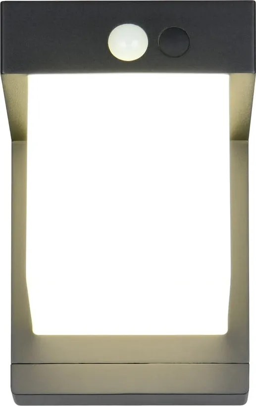 LED стенно външно осветително тяло със соларен панел (височина 14 cm) Colombo – Reality