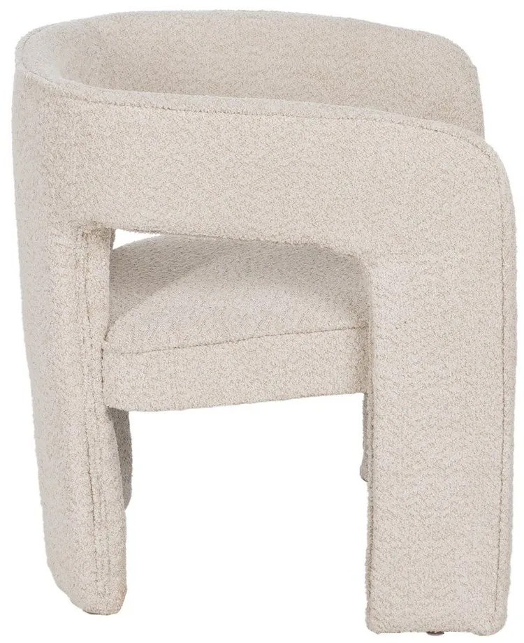 Бежово кресло от плат букле – Ixia