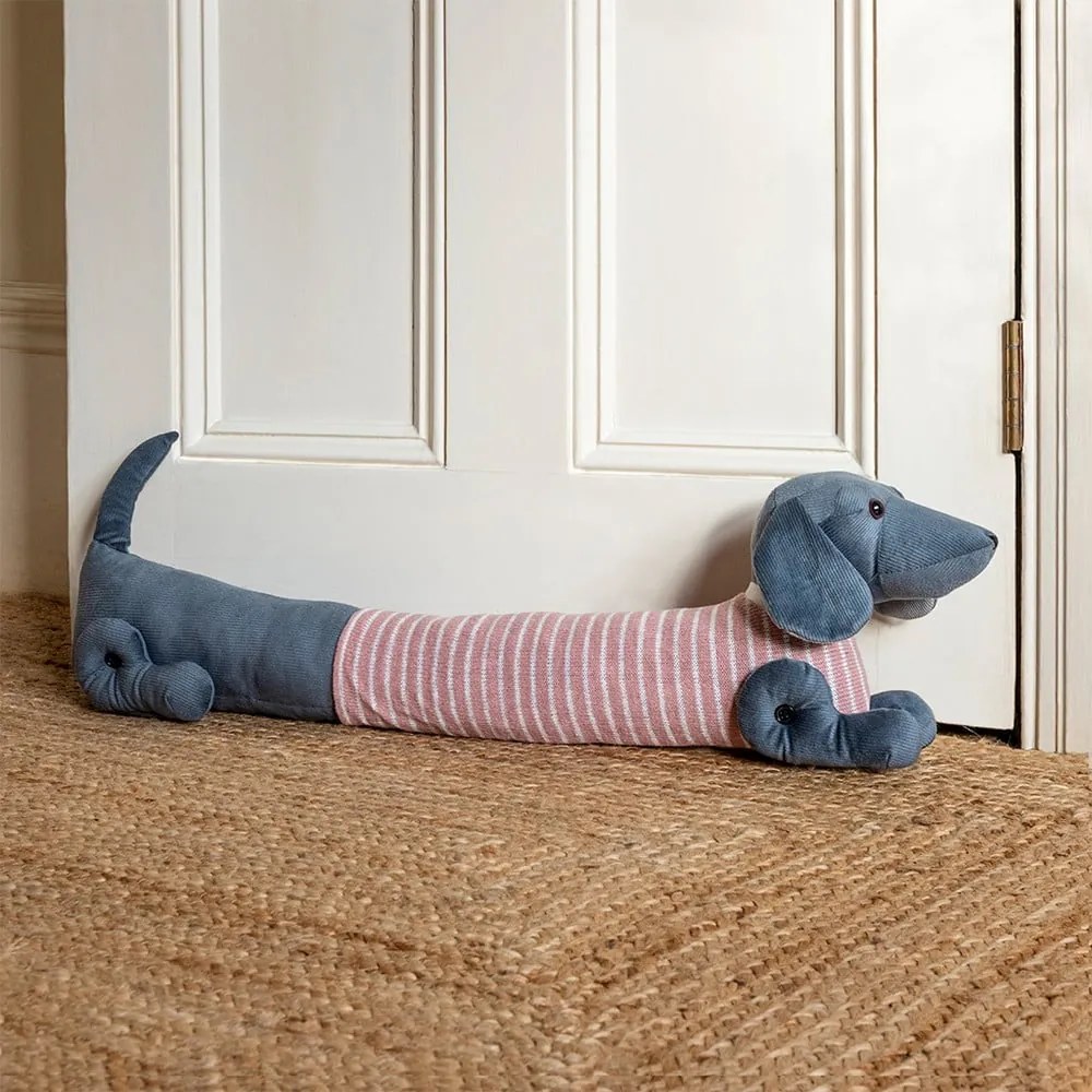 Розово-сиво уплътнение за врата 17x76 cm Sausage Dog – Rex London