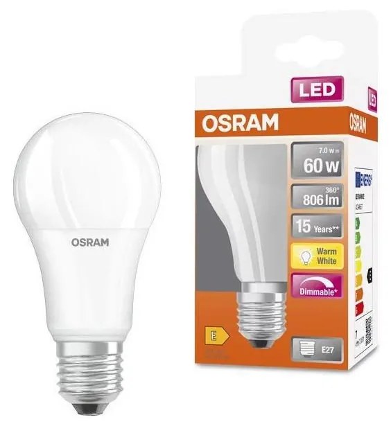 LED Димируема крушка A60 E27/7W/230V 2700K - Osram