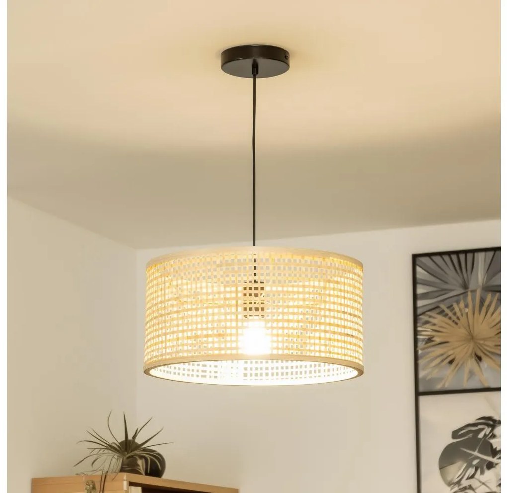 Brilagi - LED пендел на кабел CERIA BOHO 1xE27/40W/230V Ø 25 см, бамбук