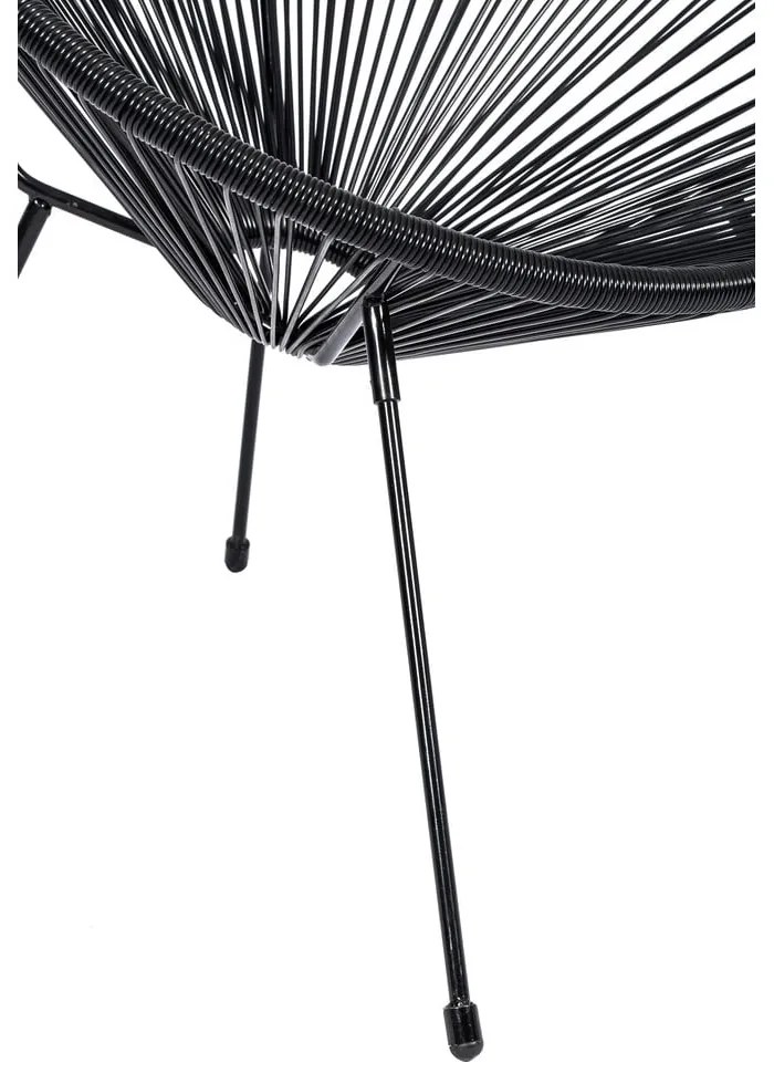 Черен градински стол метален/пластмасов Avocado Comfort – Bonami Selection