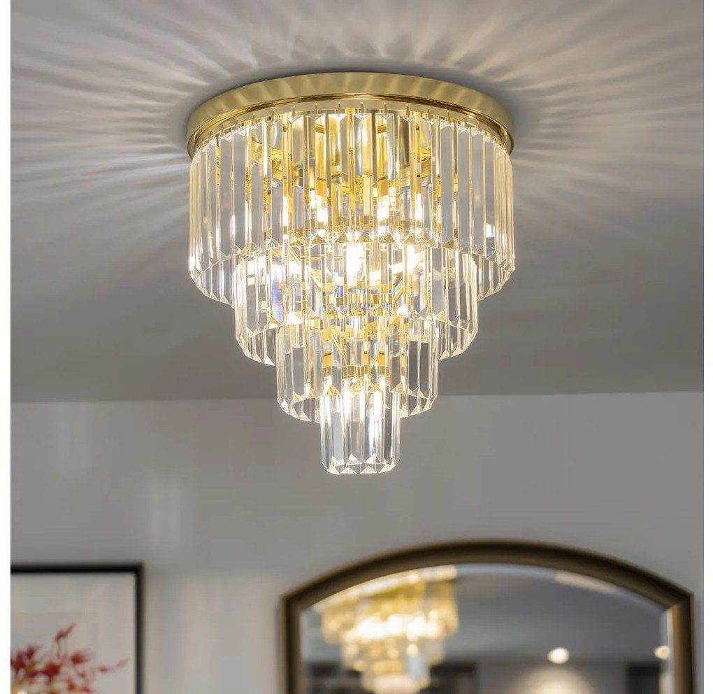 Brilagi - LED кристален таванен полилей MOZART 5xE14/40W/230V златен