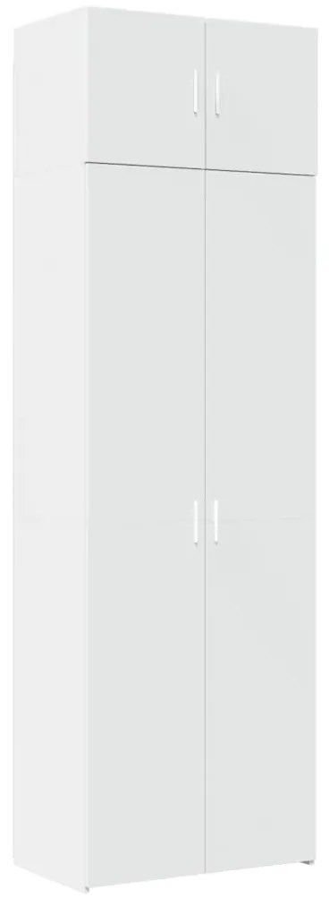 3281329 vidaXL Шкаф за съхранение, бял, 70x42,5x225 см, инженерно дърво