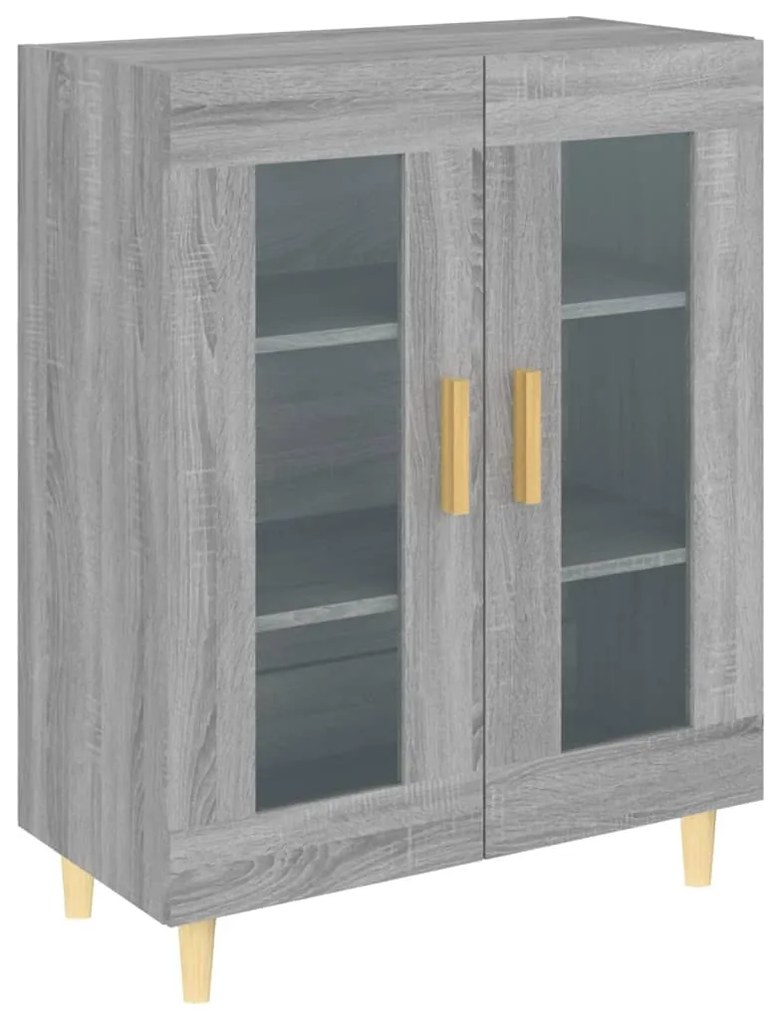 817334 vidaXL Сайдборд, сив сонома, 69,5x34x90 см, инженерно дърво